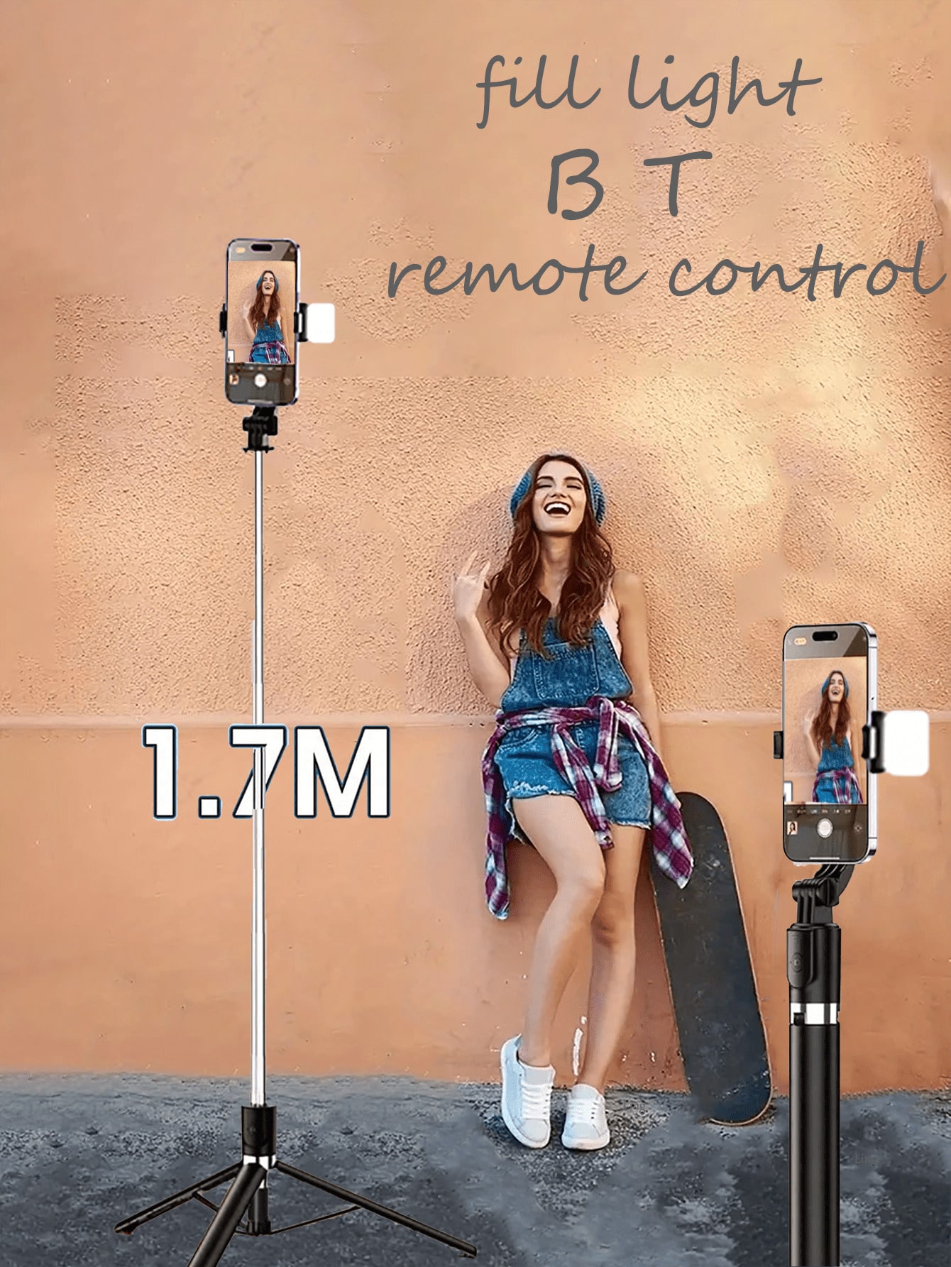 1.7M/66.9인치 셀카봉 삼각대(필 라이트 포함), - Photography Basics 리뷰 및 가격