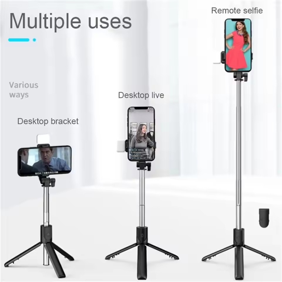 무선 블루투스 셀카봉 삼각대(LED 셀카 조명 포함)  - Photography Basics 리뷰 및 가격